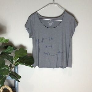 American Eagle > Gray Basic Soft Tee Small